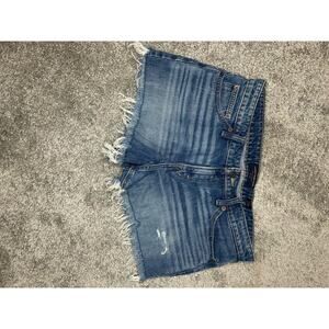 Lucky Brand jean Shorts Size 10/30 Distressed Frayed cut-offs